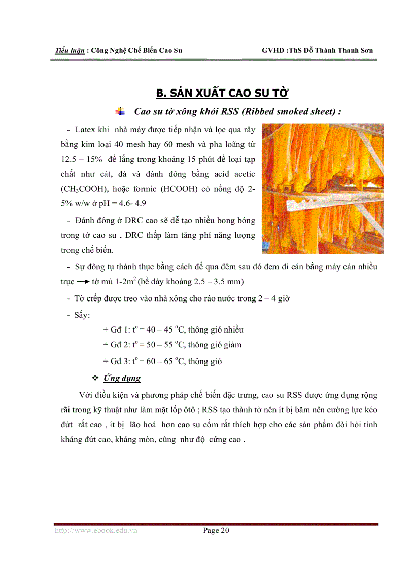 image for page Công Nghệ Chế Biến Cao Su