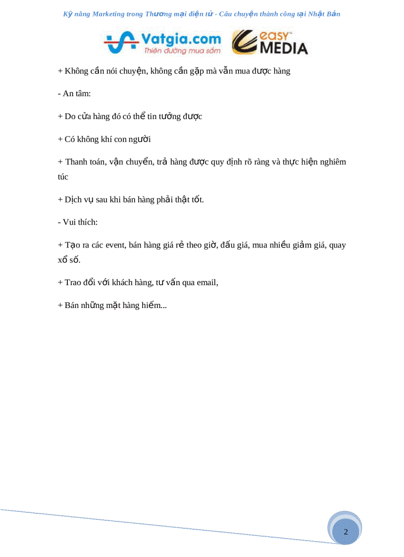 image for page Bí quyết marketing trong thương mại điện tử