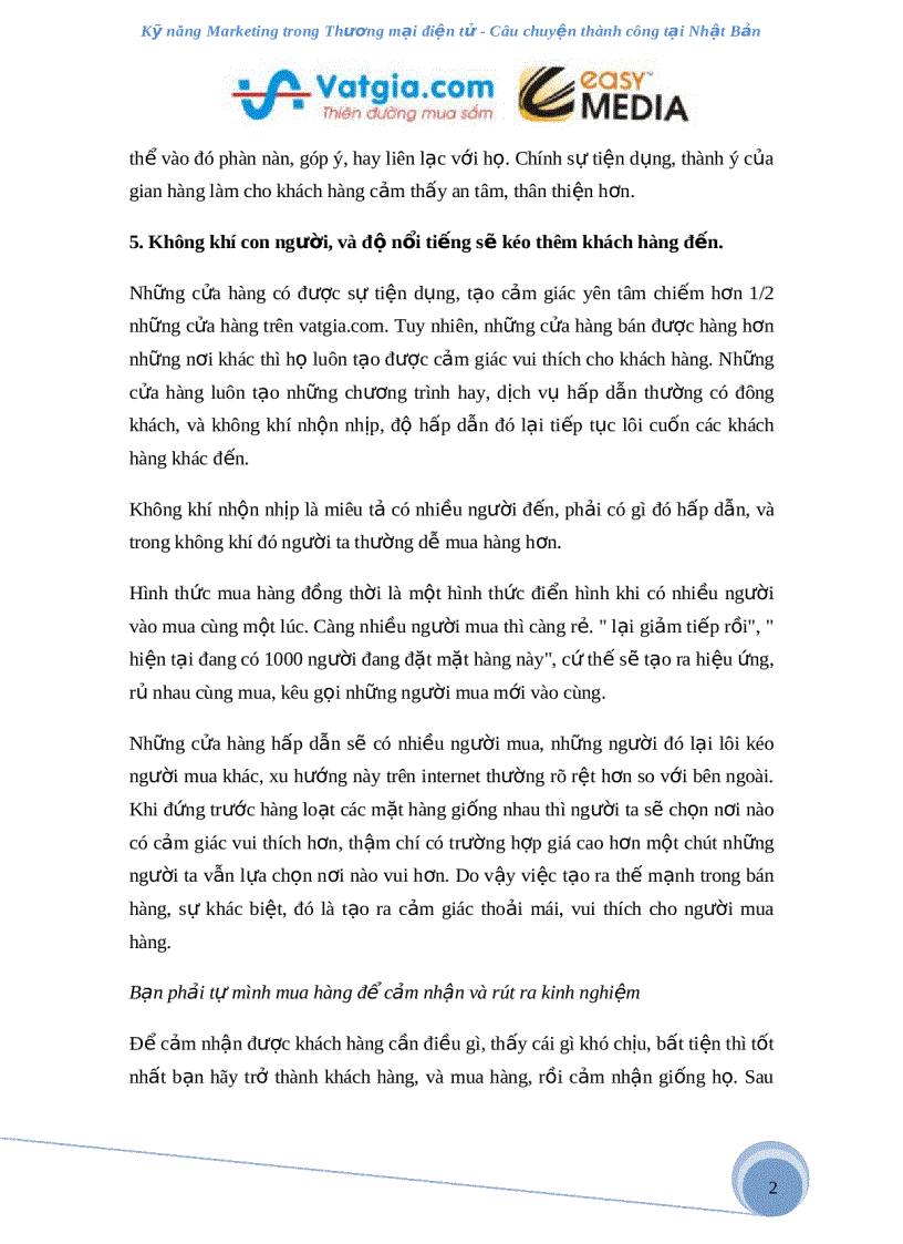 image for page Bí quyết marketing trong thương mại điện tử