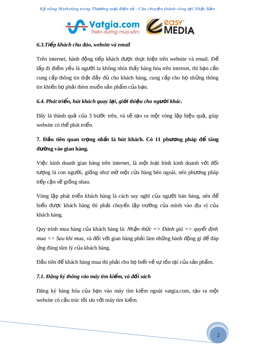 image for page Bí quyết marketing trong thương mại điện tử