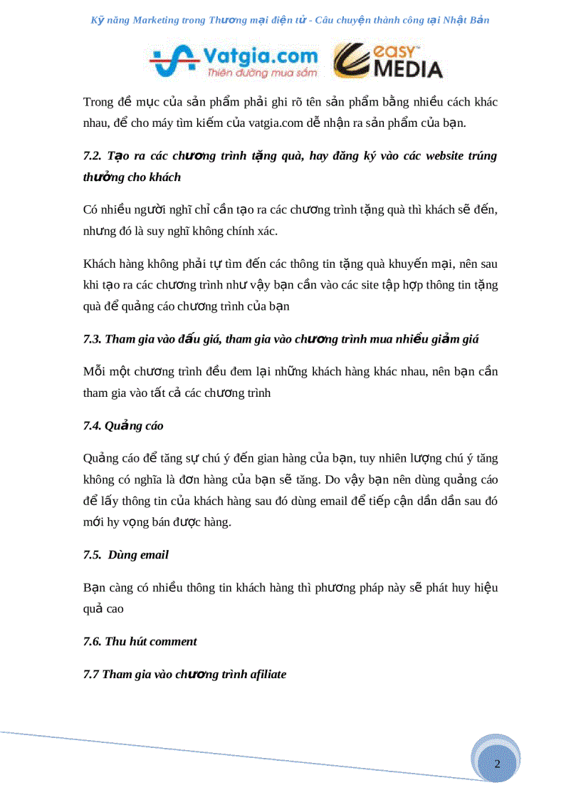 image for page Bí quyết marketing trong thương mại điện tử