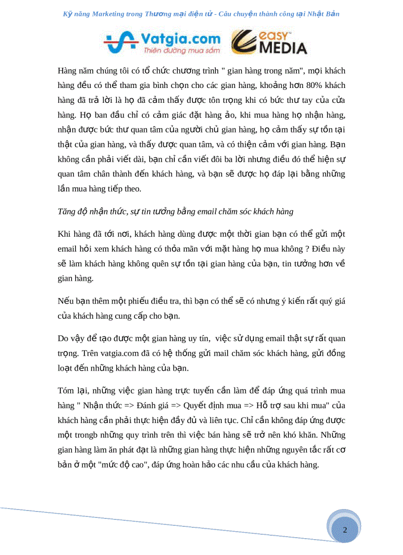 image for page Bí quyết marketing trong thương mại điện tử