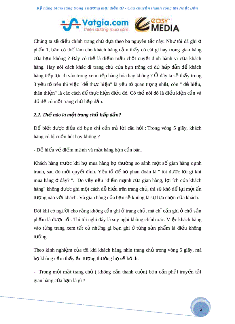 image for page Bí quyết marketing trong thương mại điện tử