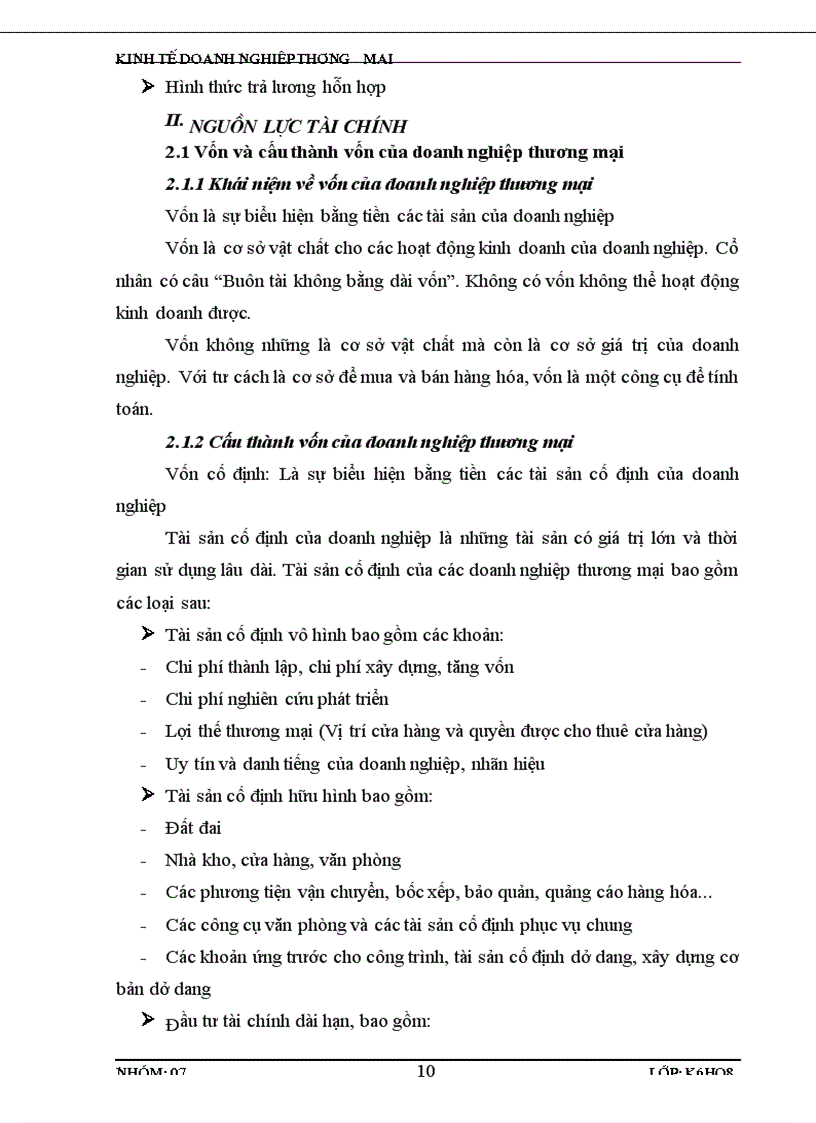 image for page Bài Thảo Luận Kinh tế Doanh Nghiệp Thương Mại Dịch Vụ Một số giải pháp nhằm nâng cao hiệu quả sử dụng các nguồn lực tại công ty vận tải và du lịch Tiến Thành