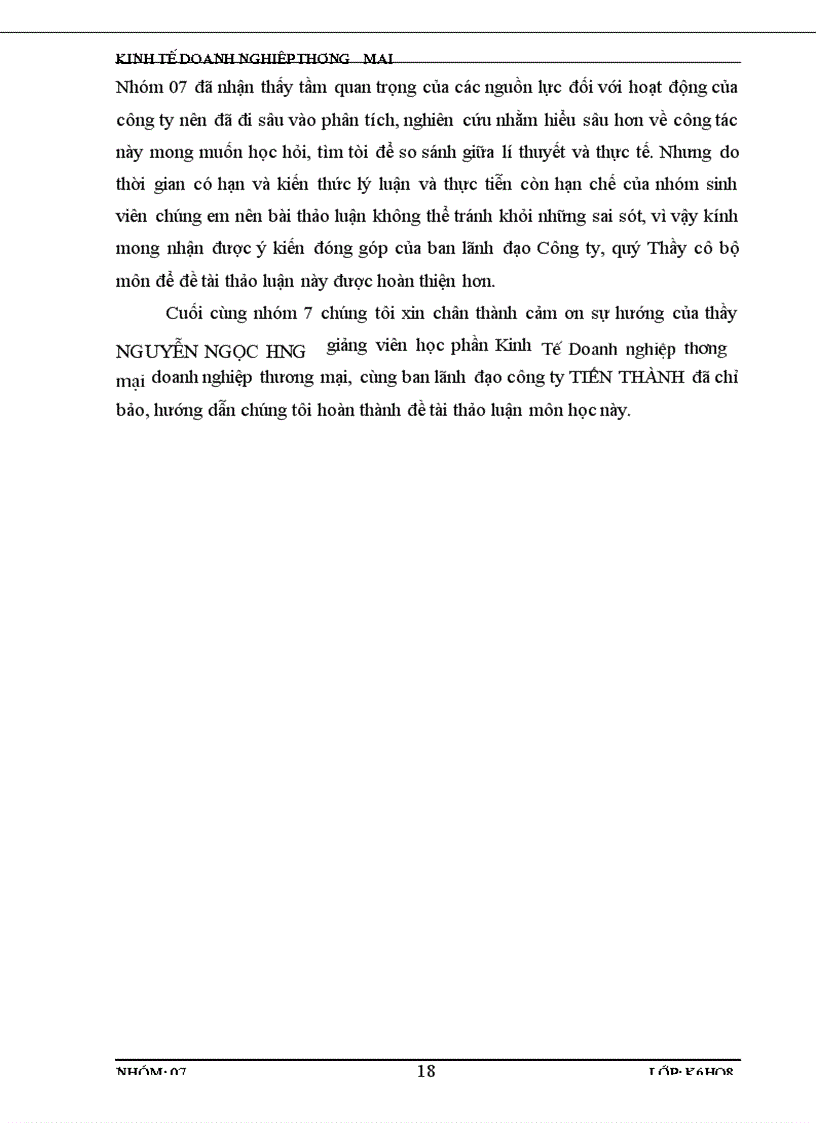 image for page Bài Thảo Luận Kinh tế Doanh Nghiệp Thương Mại Dịch Vụ Một số giải pháp nhằm nâng cao hiệu quả sử dụng các nguồn lực tại công ty vận tải và du lịch Tiến Thành