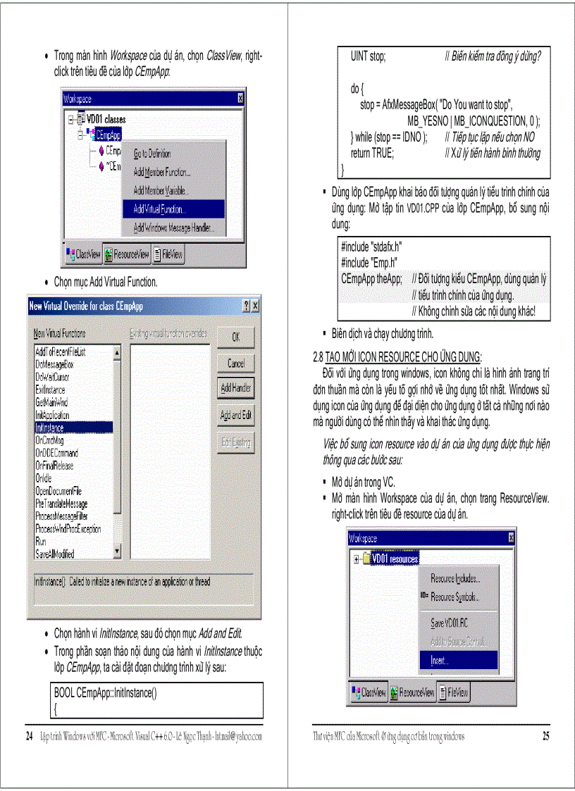 image for page Lập trình Windows với MFC Visual C 6 0 NXB Thống kê