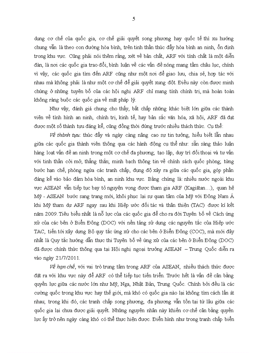 image for page Bình luận về thực tiễn hoạt động vai trò và triển vọng của ARF