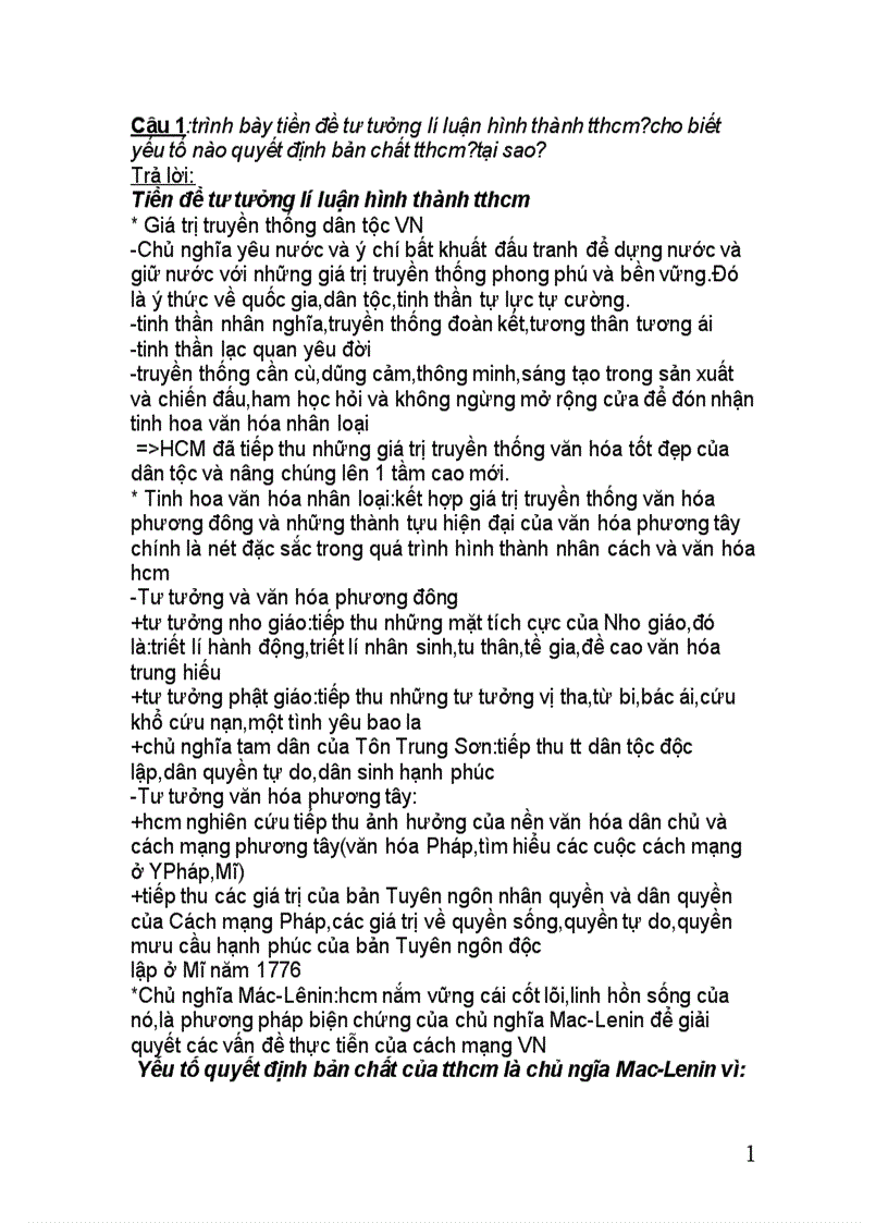 image for page Trả lời các câu hỏi thường gặp trong đề thi tư tưởng Hồ Chí Minh