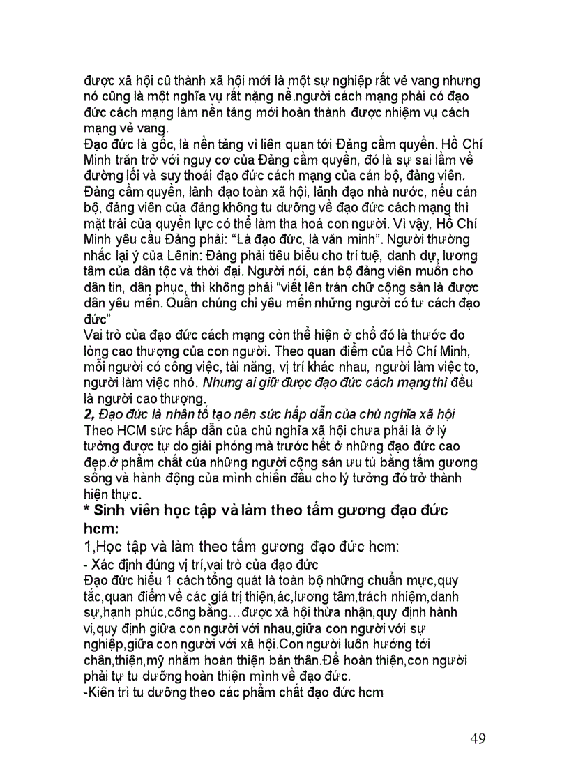 image for page Trả lời các câu hỏi thường gặp trong đề thi tư tưởng Hồ Chí Minh