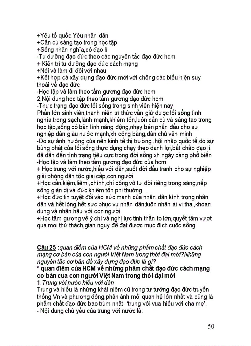 image for page Trả lời các câu hỏi thường gặp trong đề thi tư tưởng Hồ Chí Minh