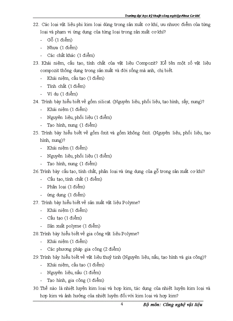 image for page Hướng dẫn trả lời các câu hỏi ôn tập các quá trình gia công cơ khí