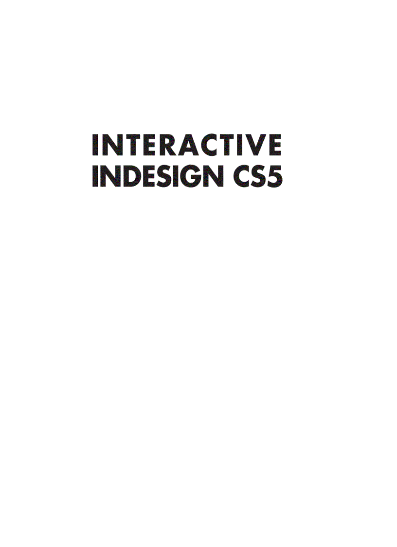 image for page Interactive InDesign CS5 Publisher Focal Press