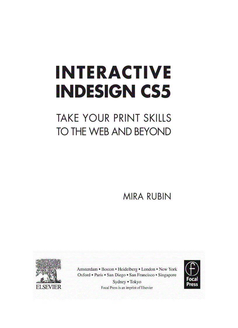 image for page Interactive InDesign CS5 Publisher Focal Press
