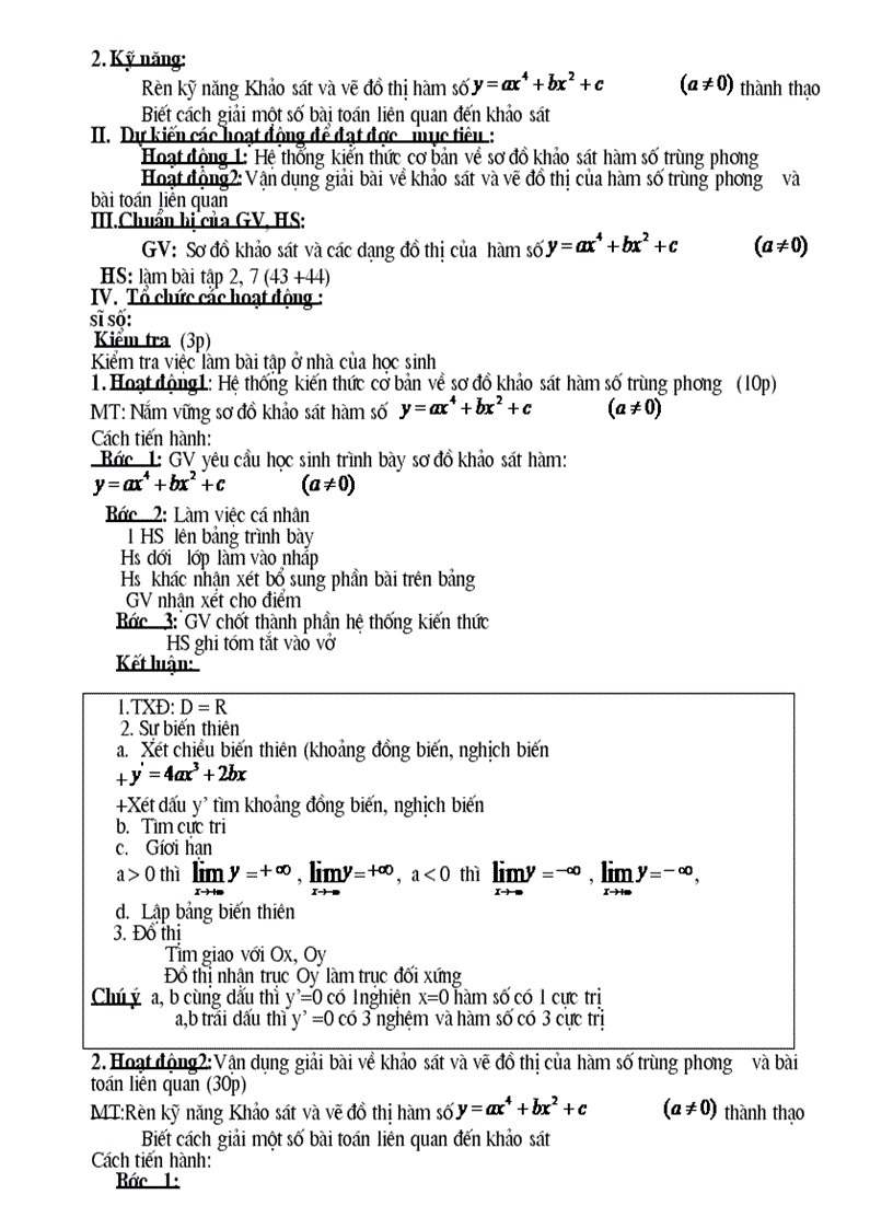 image for page Chủ đề 1 Một số bài toán về đồ thị hàm số 4 tiết