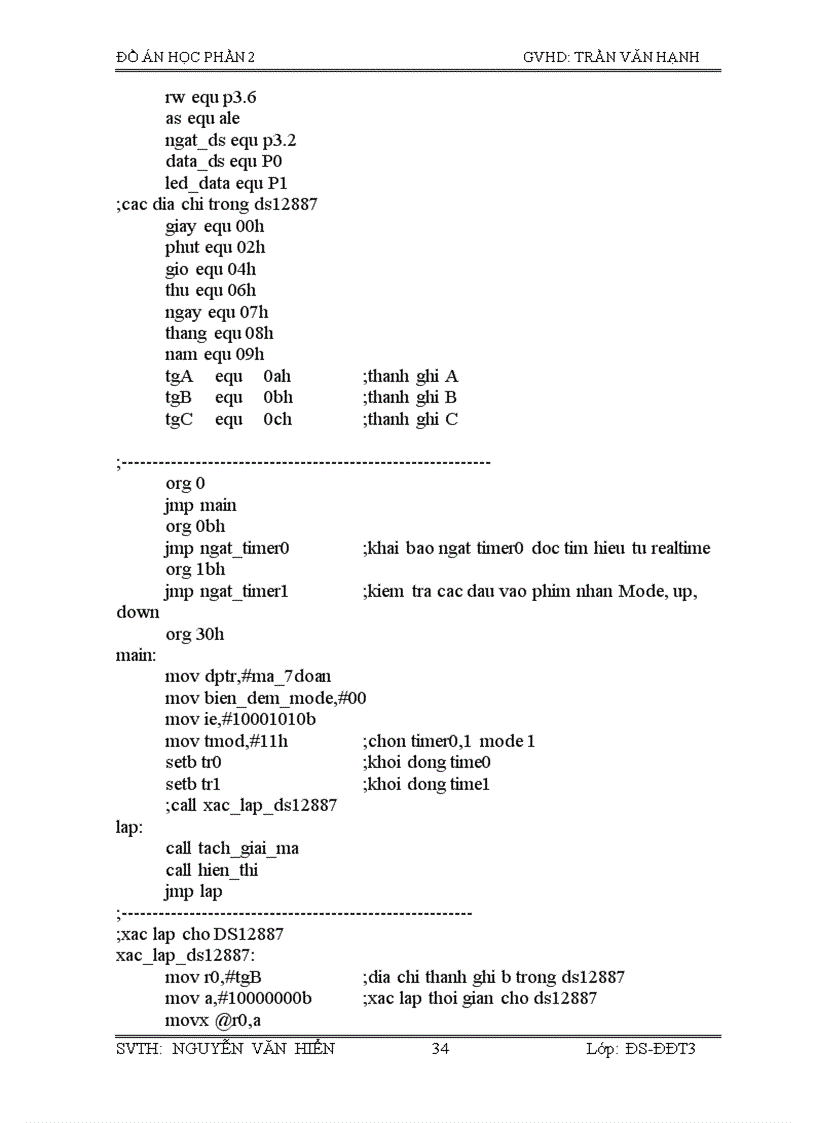 image for page Đồng hồ thời gian thực 89c51 ds12887 mạch thật chạy ok