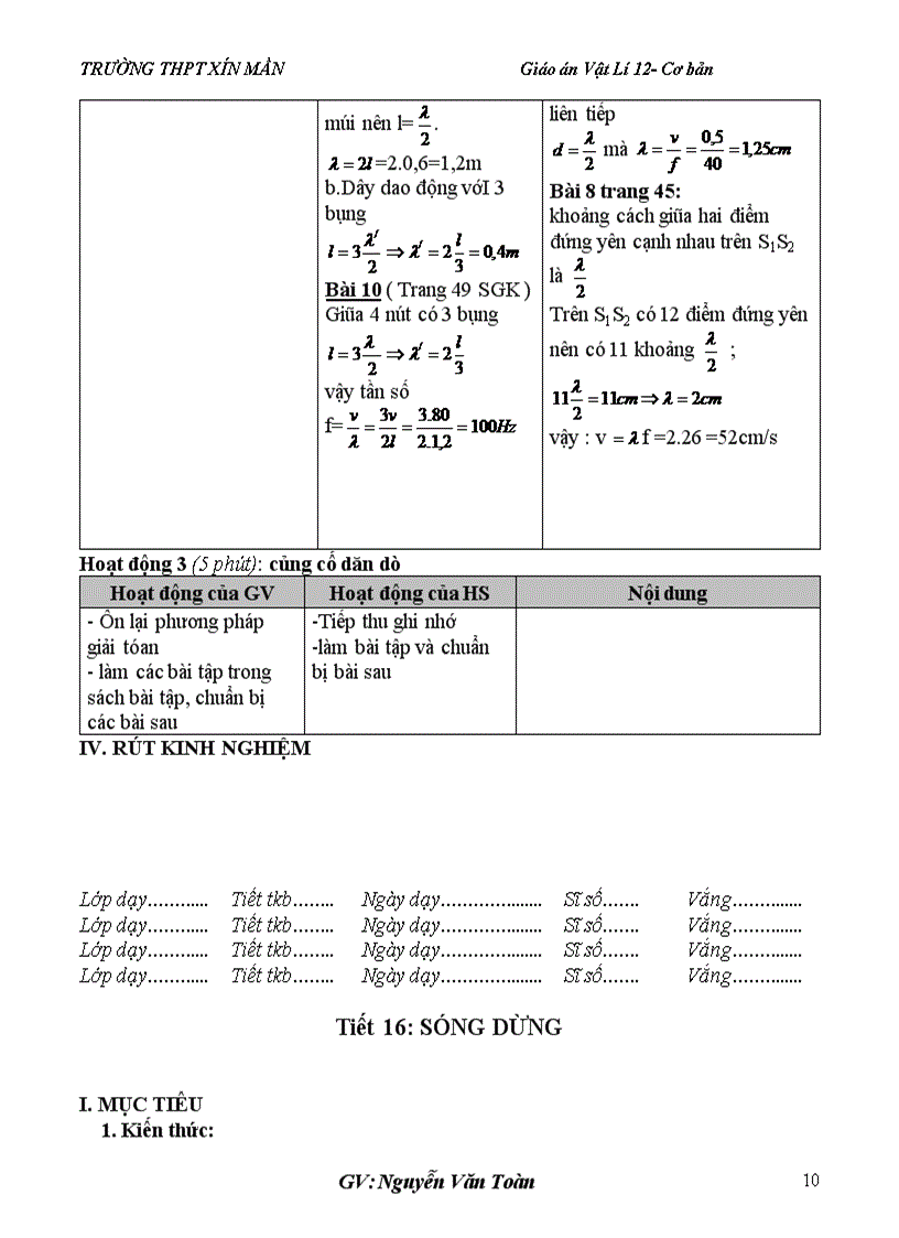 image for page Giáo án vật lý 12 kỳ I cực hay