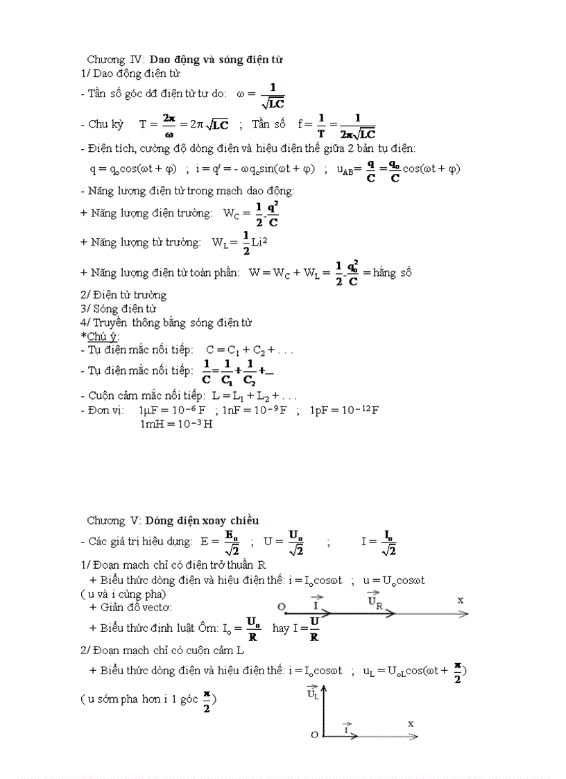 image for page Hệ thống kiến thức Vật lý 12 NC