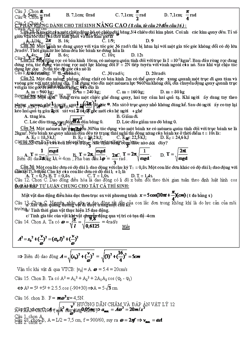 image for page Đề và đáp án thi chất lượng 12