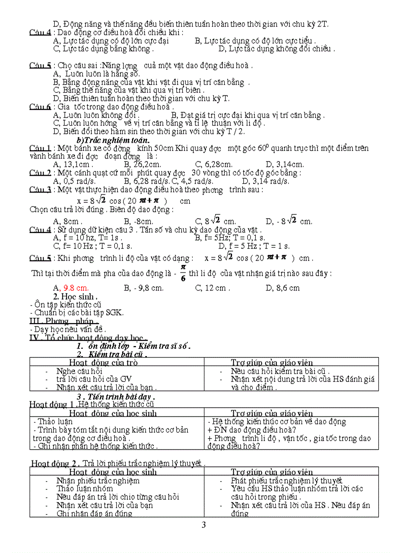 image for page Giáo án tự chọn 12 chuẩn
