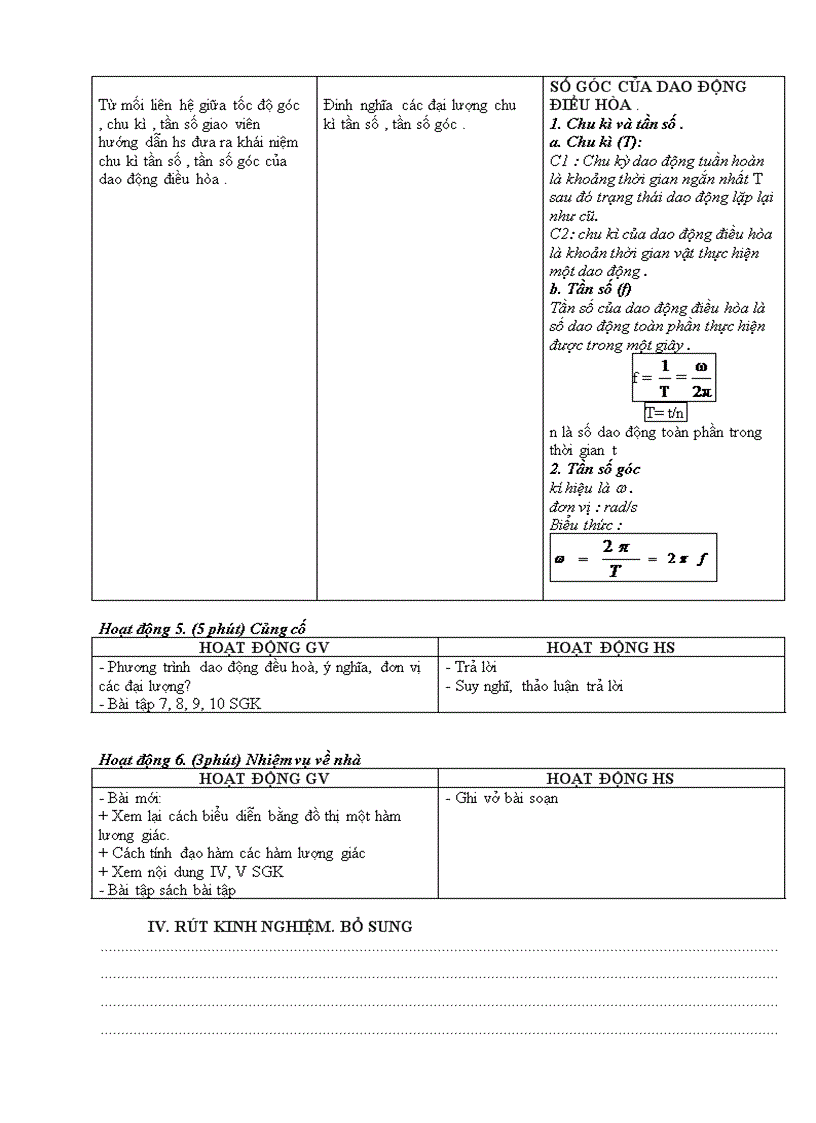 image for page Bài 1 Dao động điều hòa
