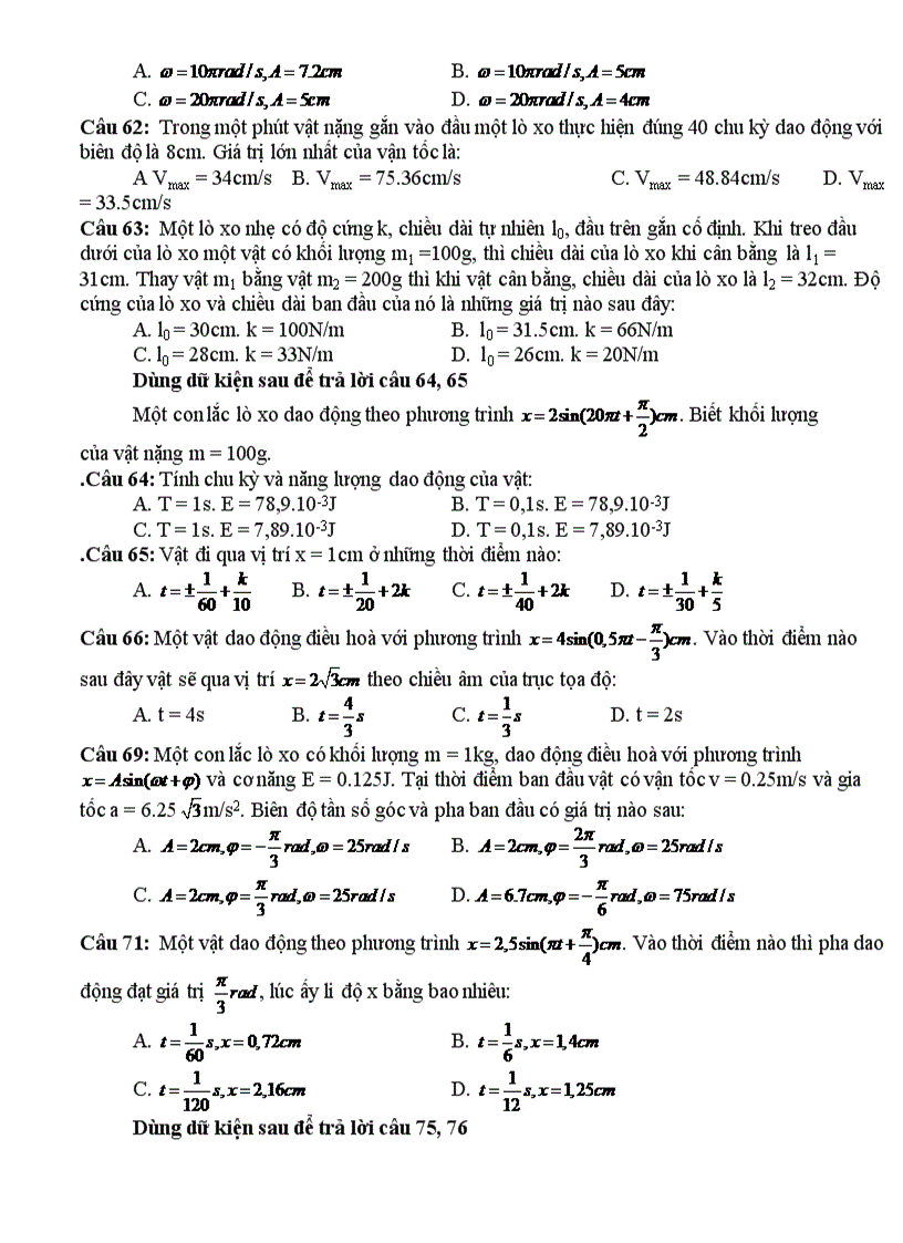 image for page 999 câu hỏi trắc nghiệm lý 12 phấn i
