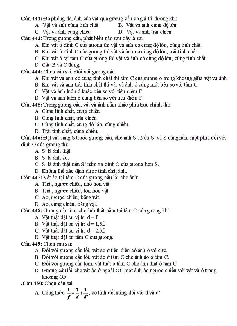 image for page 999 câu hỏi trắc nghiệm lý 12 phấn i