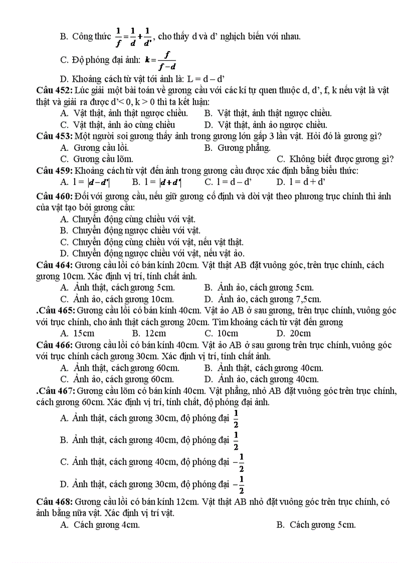 image for page 999 câu hỏi trắc nghiệm lý 12 phấn i