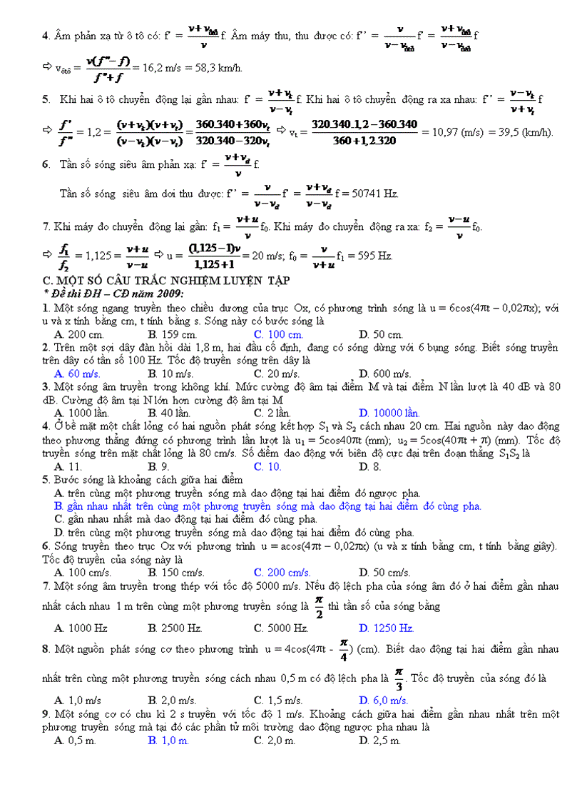 image for page Tài liệu ôn thi 12 Sóng cơ