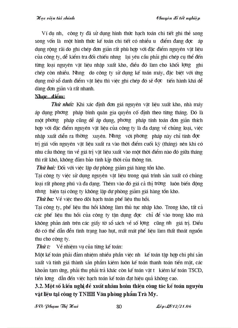 image for page Tổ chức công tác kế toán nguyên vật liệu tại công ty TNHH văn phòng phẩm Trà My