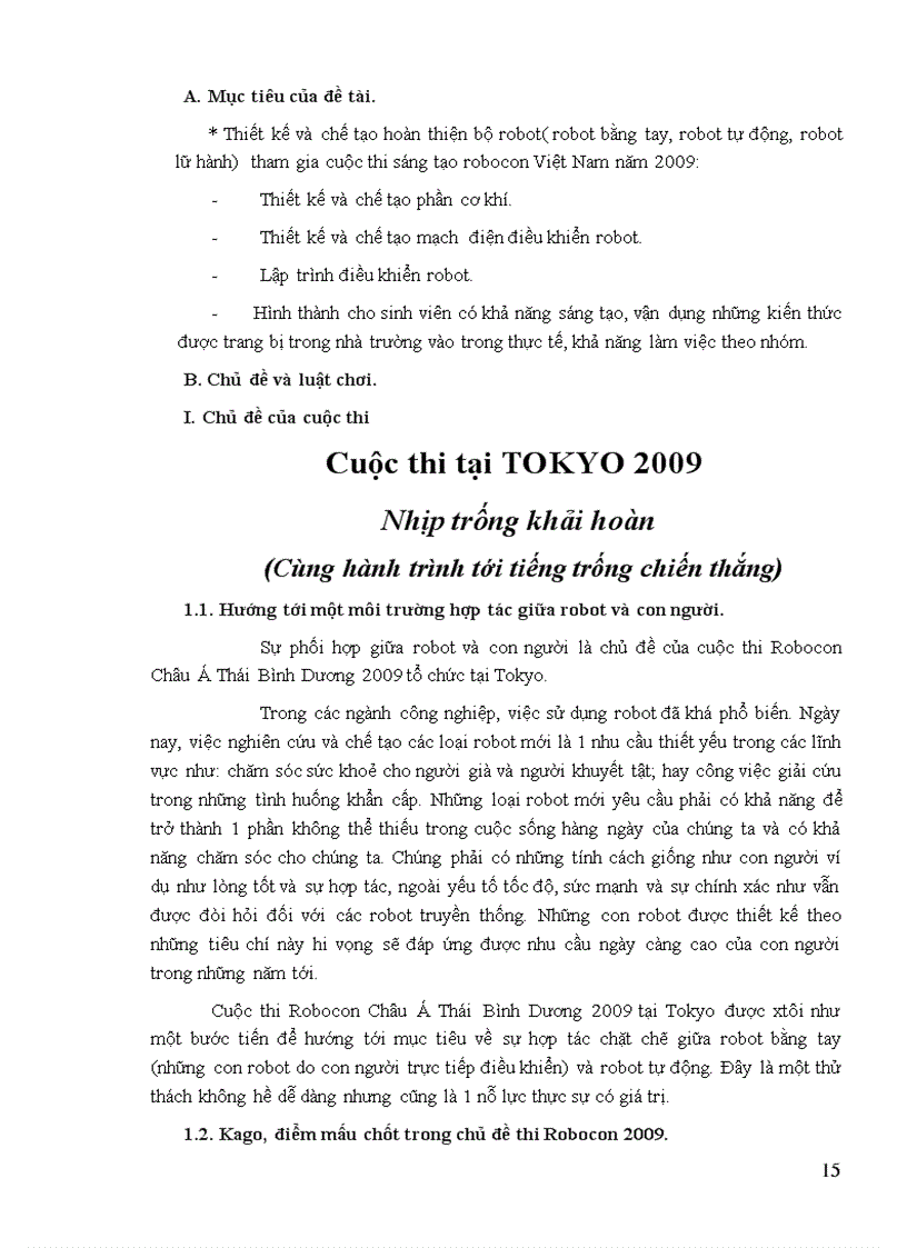 image for page Nghiên cứu thiết kế và chế tạo robot tham gia cuộc thi sáng tạo robocon việt nam năm 2009