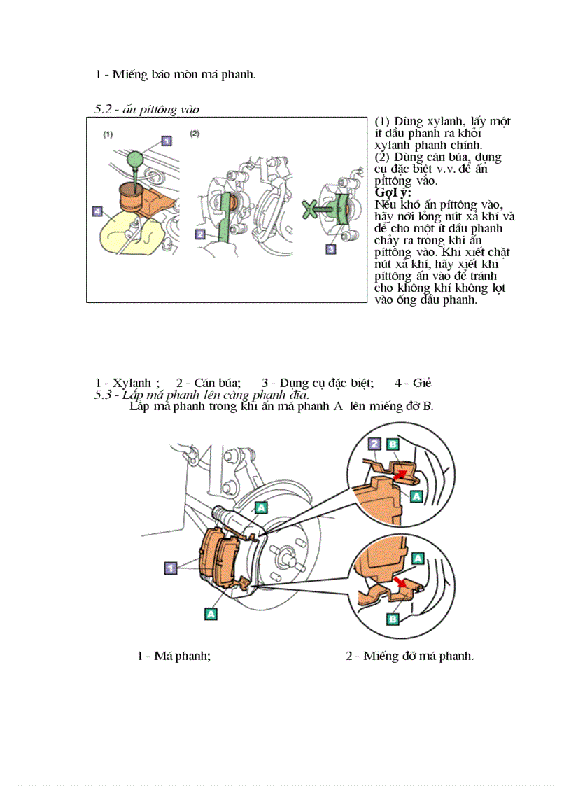 image for page Thiết kế hệ thống phanh cho các loại xe ô tô cầu sau