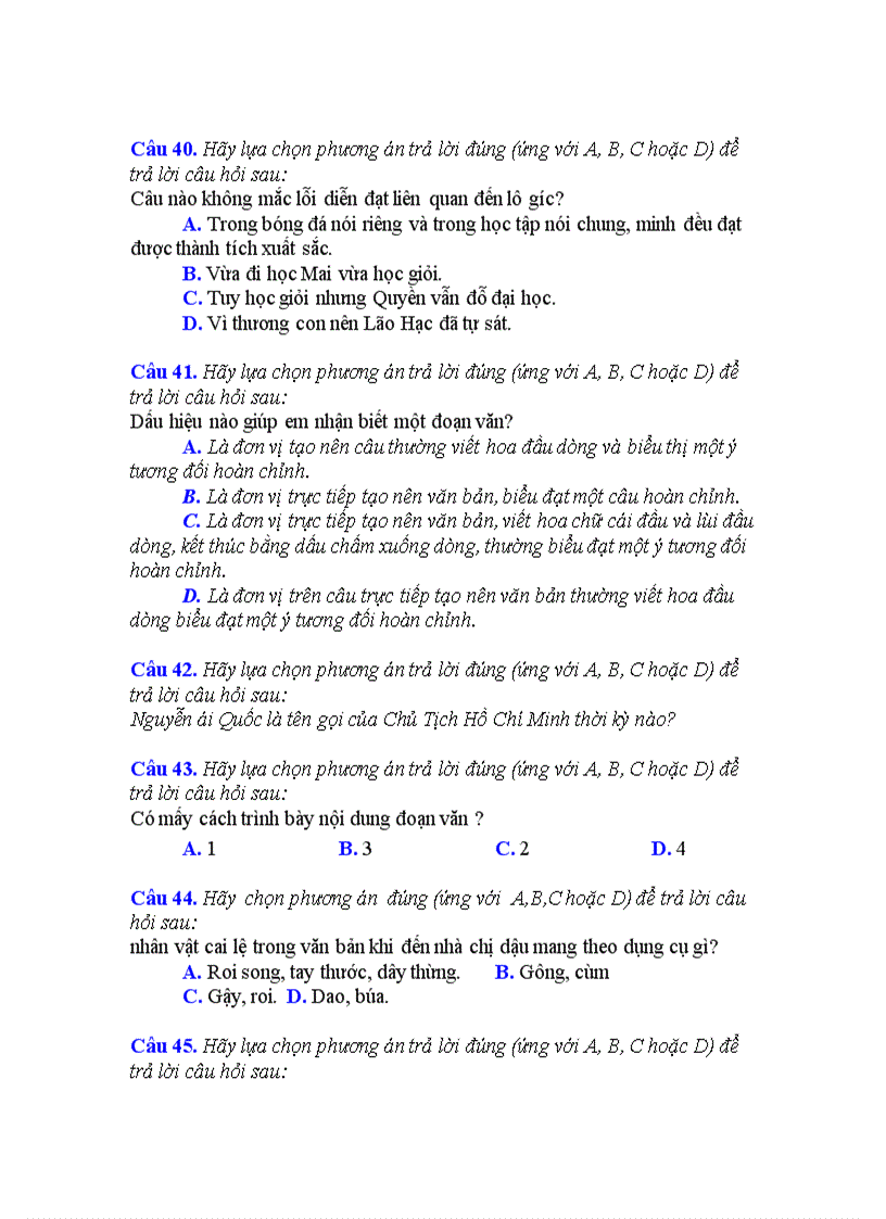 image for page Đề kiểm tra Ngữ văn 8 HK I