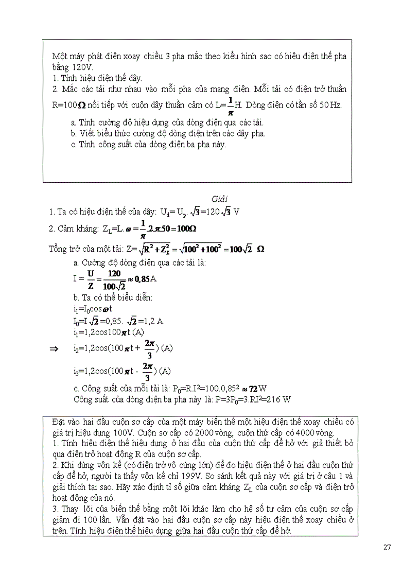 image for page Các chuyên đề về mạch điện xoay chiều