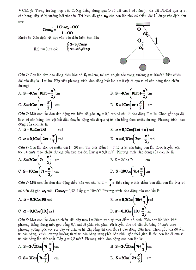 image for page Các dạng bài tập con lắc đơn