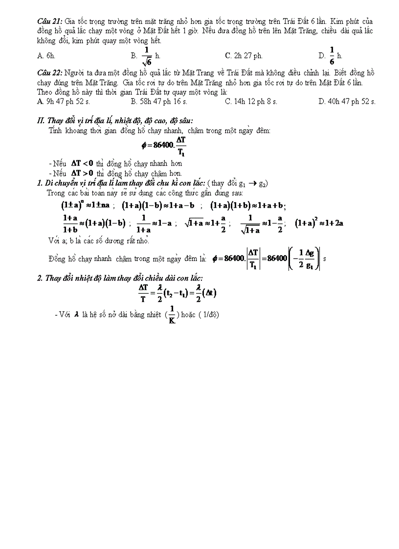 image for page Các dạng bài tập con lắc đơn