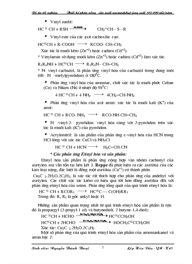 image for page Thiết kế phân xưởng sản xuất axetandehyt công suất 102 000 tấn năm