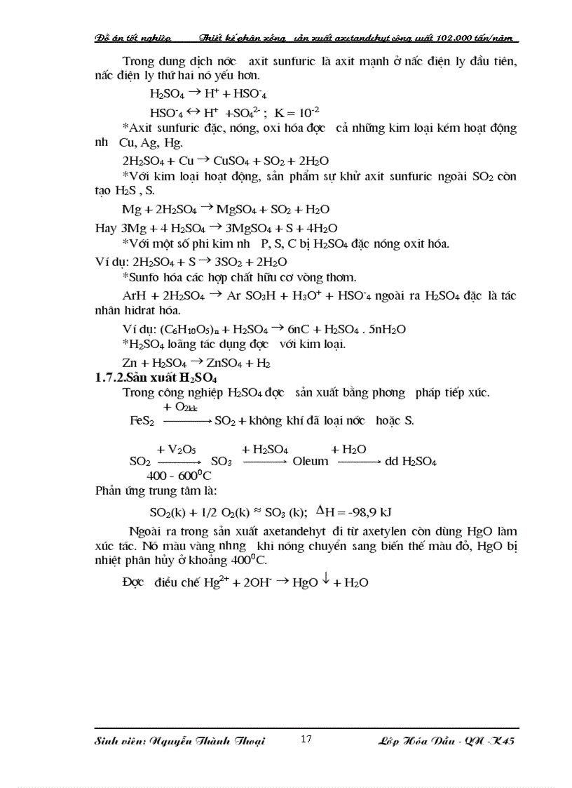 image for page Thiết kế phân xưởng sản xuất axetandehyt công suất 102 000 tấn năm