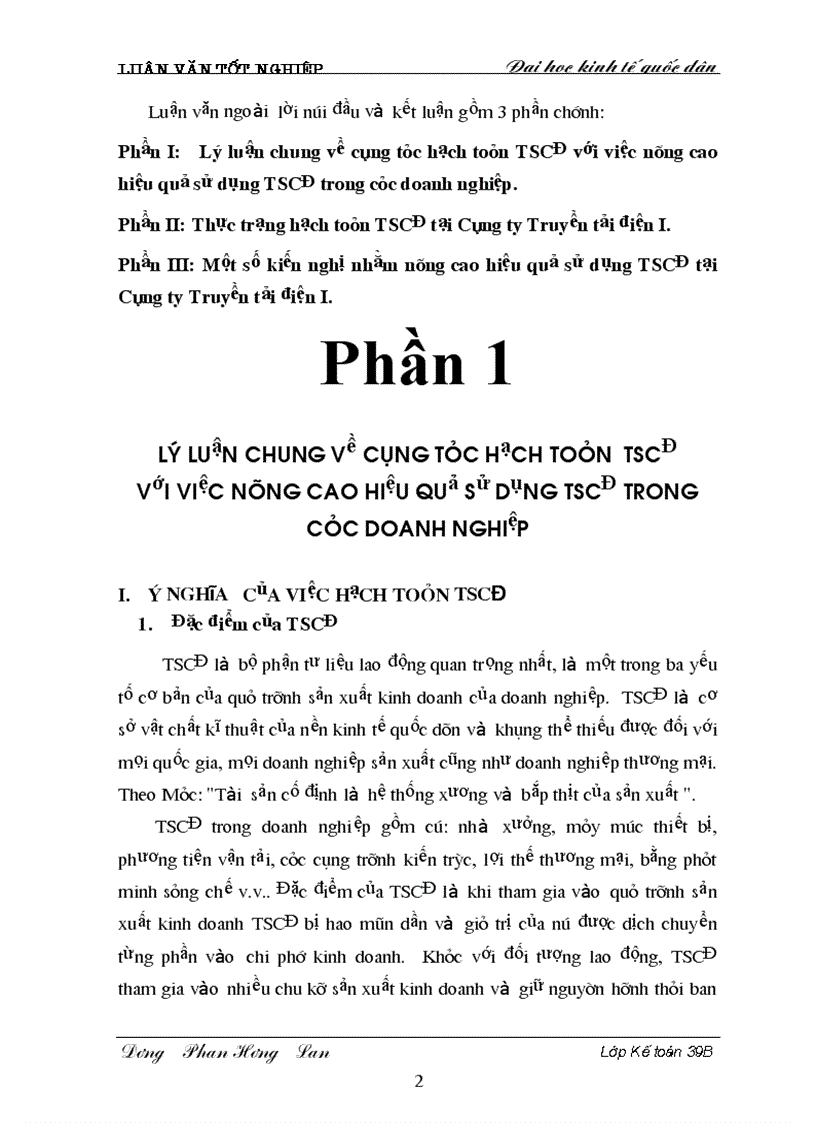 image for page Hoàn thiện hạch toán TSCĐ với việc nâng cao hiệu quả sử dụng TSCĐ tại Công ty Truyền tải điện I