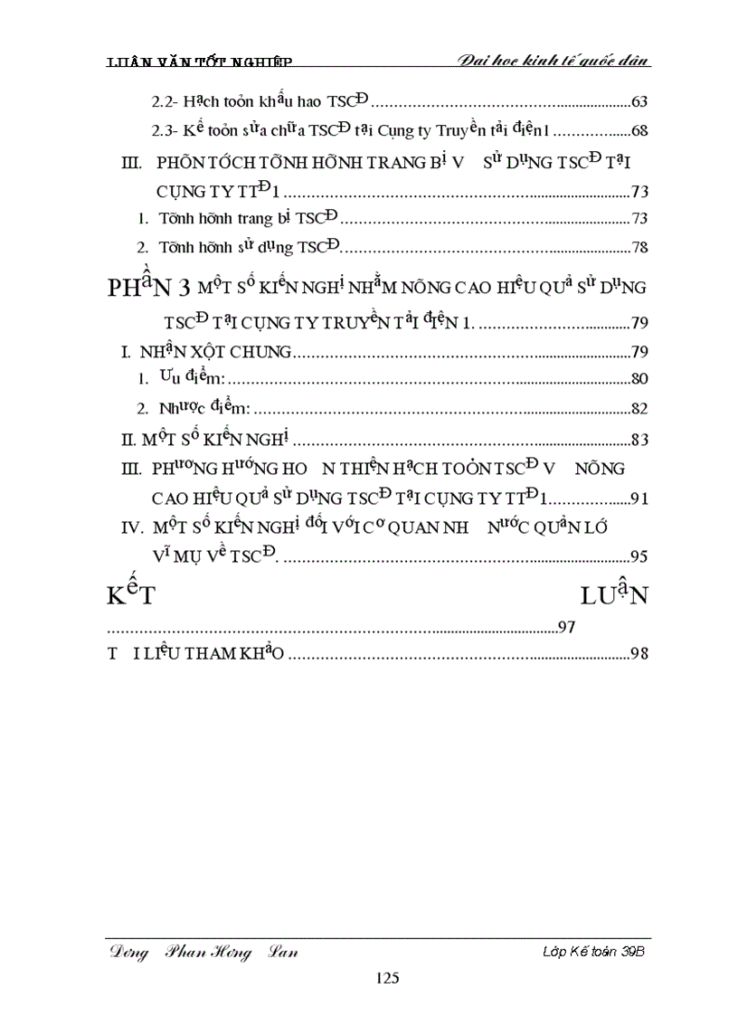 image for page Hoàn thiện hạch toán TSCĐ với việc nâng cao hiệu quả sử dụng TSCĐ tại Công ty Truyền tải điện I