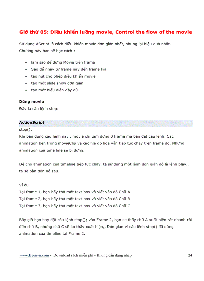 image for page 24 giờ học lập trình Action Script trong Flash