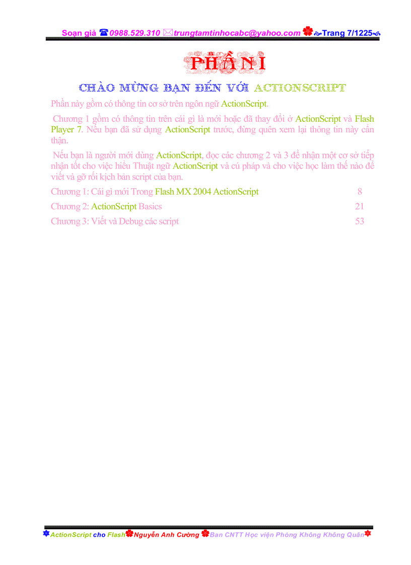 image for page Giáo trình học ActionScript cho FlashMX Tiếng Việt