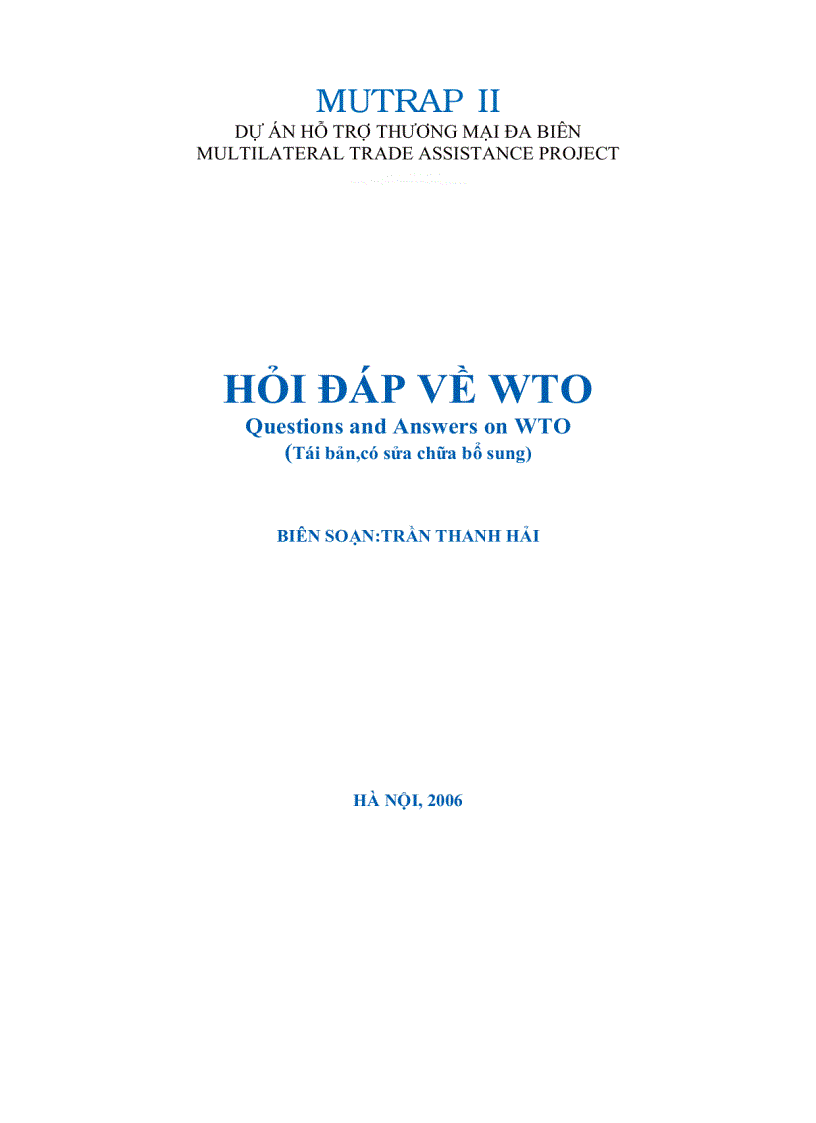 image for page Những câu hỏi thường gặp về WTO