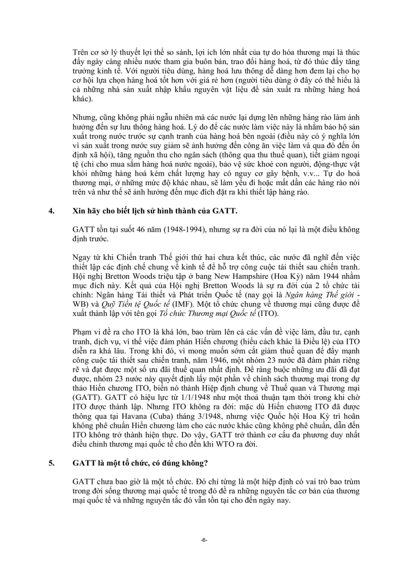 image for page Những câu hỏi thường gặp về WTO