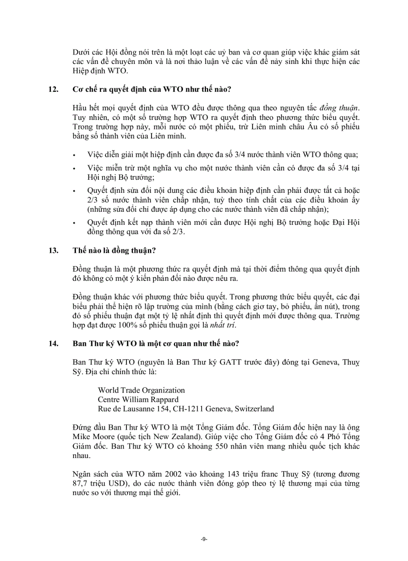 image for page Những câu hỏi thường gặp về WTO