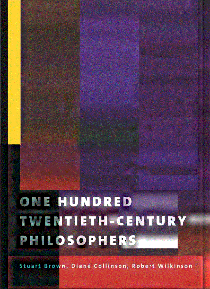 Ebook One Hundred Twentieth Century Philosophers