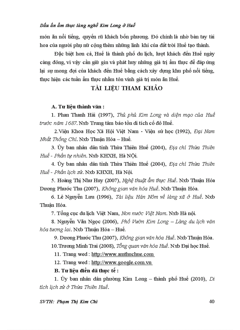 image for page Dấu ấn ẩm thực của làng nghề Kim Long ở Huế