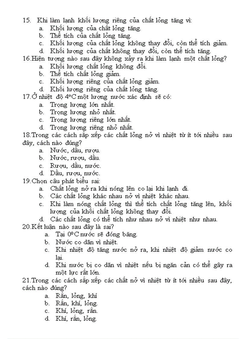 image for page Trắc nghiệm Vật lý 6 50 câu