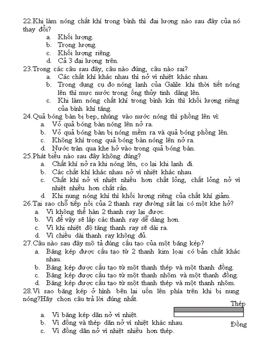 image for page Trắc nghiệm Vật lý 6 50 câu