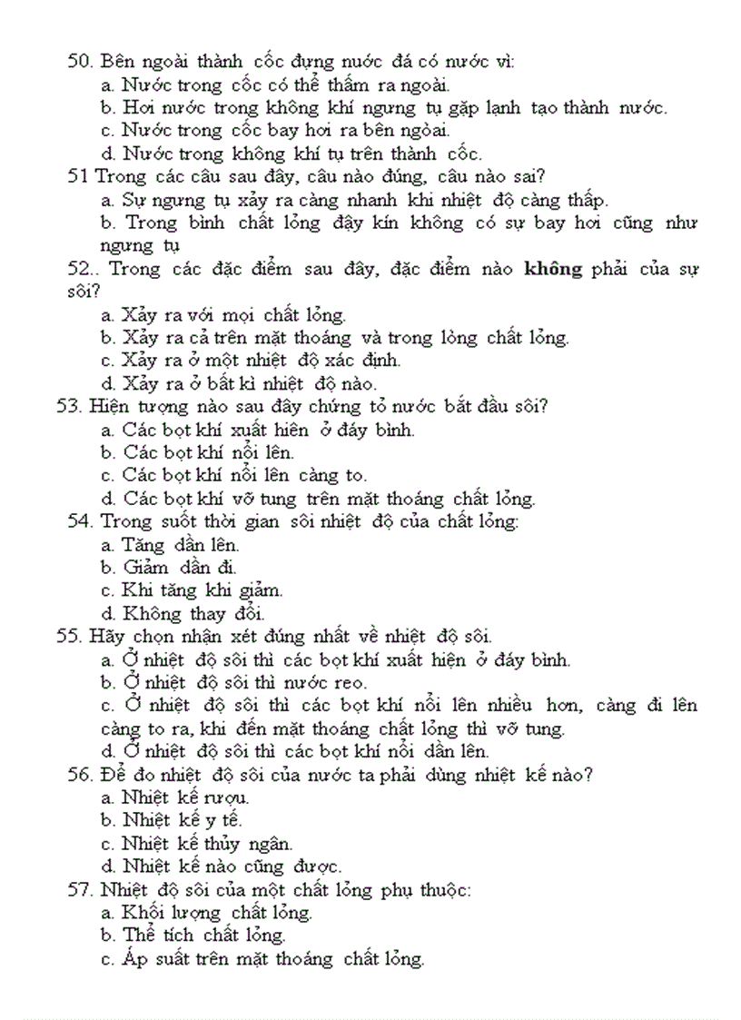 image for page Trắc nghiệm Vật lý 6 50 câu