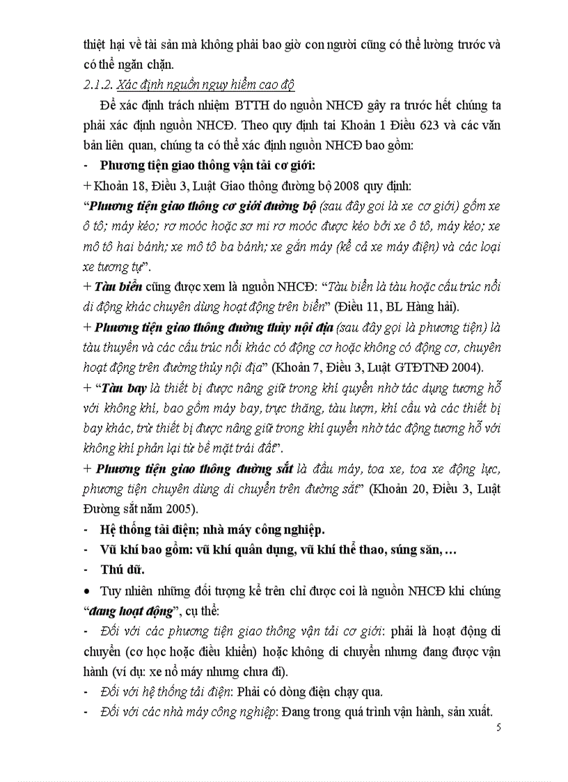 image for page Bài tập học kỳ Bồi thường thiệt hại do nguồn nguy hiểm cao độ